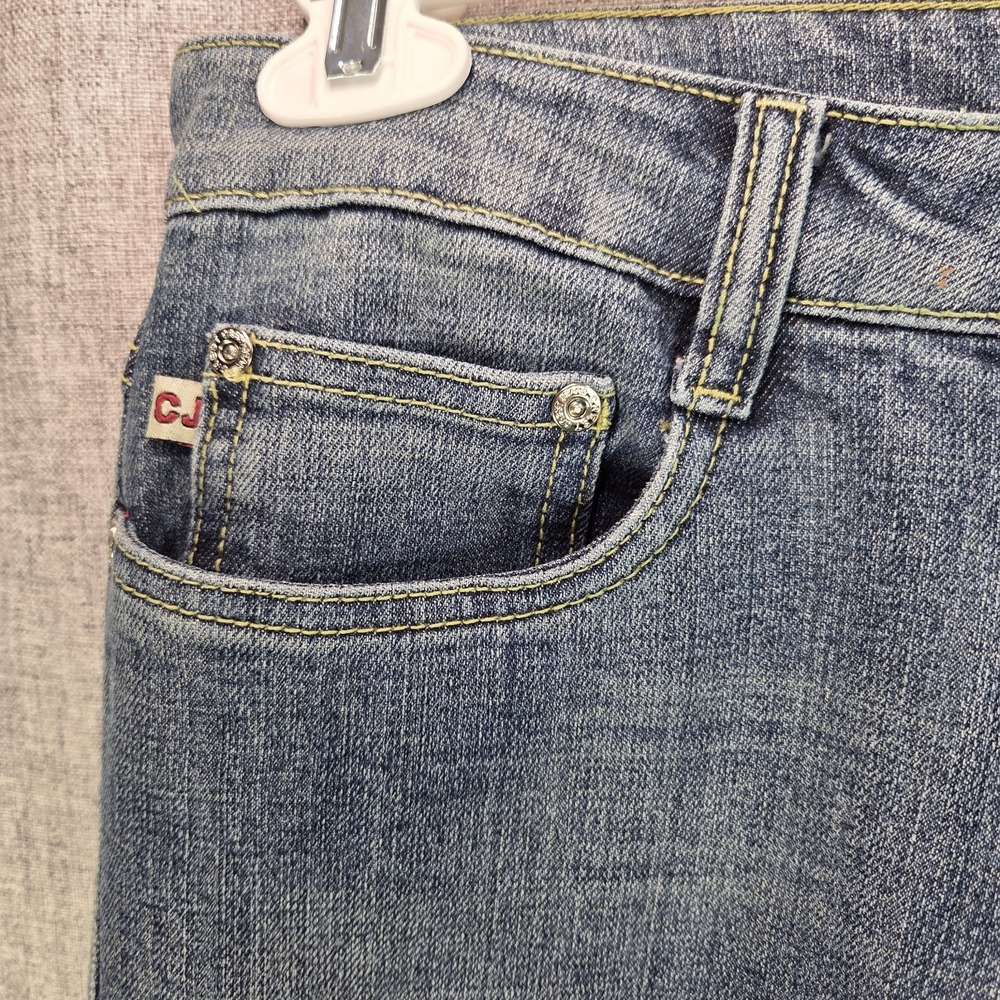 Crest Jeans Womens Flare Denim Y2K Embroidered Butterfly Studded Jrs 5/6 Fairy - Picture 6 of 14